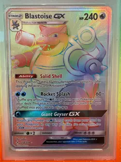 Pokemon 2019 Blastoise GX #218 Rainbow Unbroken Bonds PSA 10 - Image 3