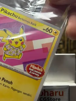 Pokemon Pikachu Berkemeja Batik 190/SV-P Indonesia Journey Sealed Promo - Image 5