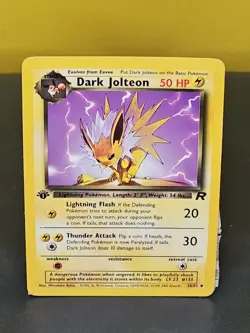 Pokemon Team Rocket Non-Holo 1st Edition Dark Jolteon, #38/82 - Image 1