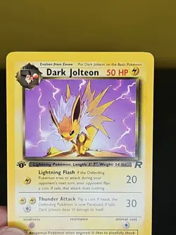 Pokemon Team Rocket Non-Holo 1st Edition Dark Jolteon, #38/82 - Image 3