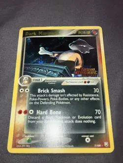 Pokemon TCG Dark Marowak 7/109 Reverse Holo Stamped LP - Image 3