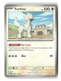 Furfrou 088/131 MASTERBALL HOLO Common Prismatic Evolutions Pokemon Near Mint - Image 1
