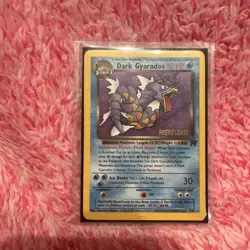 Pokemon TCG Dark Gyarados Prerelease Holo Rare Card 8/82 Vintage - Image 1