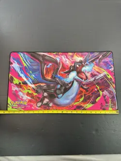 Pokemon Phantasmal Flames Charizard MEGA X UPC Play Mat - Rubber Playmat NEW - Image 2