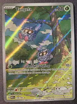 Pokemon TCG: Scarlet & Violet 151 Tangela 178/165 Illustration Rare (IR) NM - Image 1