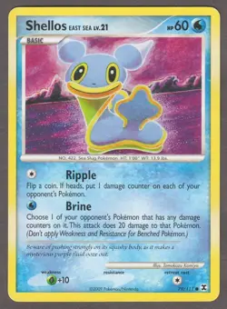 Pokemon Shellos East Sea 79/111 Rising Rivals Common Water 2009 HP - Image 1