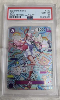 2023 UTA #120 SPECIAL ALT ART ONE PIECE OP05 AWAKENING OF THE NEW ERA PSA 10 - Image 1