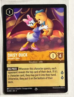 Daisy Duck Donald's Date Super Rare 16/204 Lorcana Shimmering Skies NON FOIL NM - Image 1