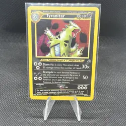 2001 Pokemon TCG Tyranitar 12/75 Neo Discovery Holo Unlimited Rare Card - LP - Image 3