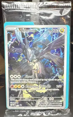 Pokemon TCG N's Zekrom 031 Me: Mega Evolution Black Star Promo Holo Card Sealed - Image 1