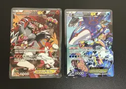 Team Magma's Groudon EX & Team Aqua's Kyogre EX - SET OF 2 CARDS Korean Used - Image 1
