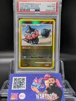 Pokemon Cards: Great Encounters Reverse Holo: Claydol 15/106 PSA 10 - Image 1