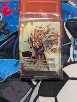 Dragon Ball TCG Winner Card Son Goku Holofoil Release Event Gold FP-077 SEALED! - Image 1