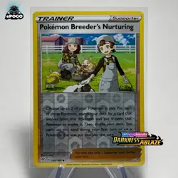 Pokemon Breeder’s Nurturing 166/189 Reverse Holo Darkness Ablaze Card MINT! - Image 1