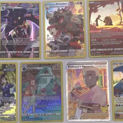 Lot Of 7 Pokemon Full Art Cards Arcanine Bronzong Jynx Passimian Malamar - Image 3