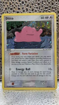 Pokemon Ditto Holo Rare Card 4/112 FireRed & LeafGreen LP GREAT SWIRL! READ - Image 1