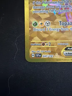 Pokemon TCG SV08 Surging Sparks Pikachu EX Hyper Rare Gold Holo Card 247/191 - Image 4