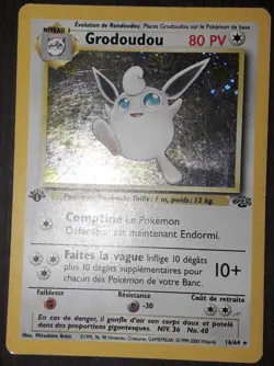 Carte Pokemon Grodoudou 16/64 [HOLO - PREMIERE EDITION 1] - Jungle Wizards (vf) - Image 3