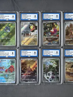 Pokemon TCG Graded Bundle Lot Of Slabs AR And CHR Bundle Grade 8 NM/Mint AEY - Image 3