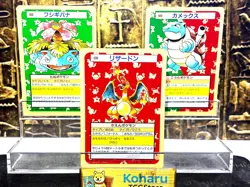 Pokemon Topsun Green Back Starter Set Chariard Blastoise Venusaur Vintage Jpn - Image 1