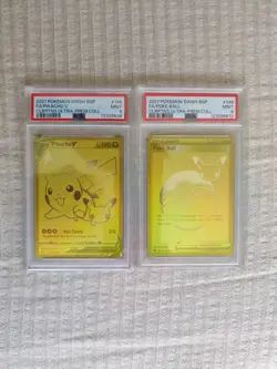 Pikachu V SWSH145 Poke Ball SWSH146 Gold Cards Foil Celebrations Pokemon TCG - Image 1