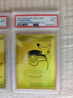 Pikachu V SWSH145 Poke Ball SWSH146 Gold Cards Foil Celebrations Pokemon TCG - Image 3