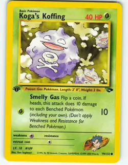 Koga's Koffing - 1st Edition - 79/132 Gym Challenge - Pokemon TCG - 2000 - Image 1