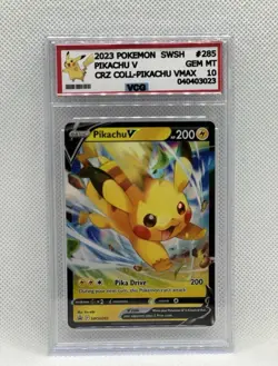 2023 POKEMON SWSH BLACK STAR PROMO #285 PIKACHU V VCG 10- NO PSA / NO BGS - Image 1