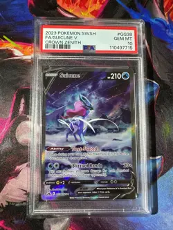 Suicune V Crown Zenith GG38/GG70 PSA 10 Gem Mint Pokemon TCG - Image 1