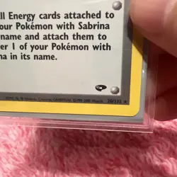 Pokemon TCG WOTC Sabrina Trainer Gym Challenge Holo Card 20/132 - Image 3