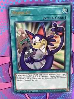 Yugioh Card TCG Mimicat 1st Edition Ultra Rare Holographic Rare Near Mint - Image 1