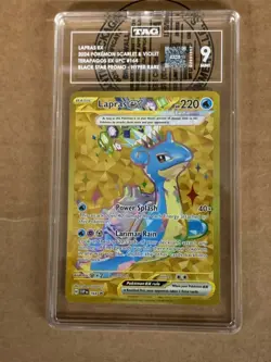 2024 POKEMON SVP EN-SV BLACK STAR PROMO #164 LAPRAS EX Tag 9 - Image 1