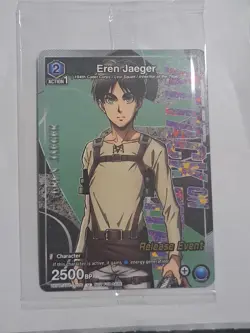 Eren Jaeger Alternate Art Release Event Stamp UEPR /AOT-1-026 Union Arena New - Image 1