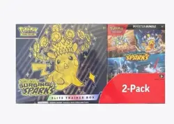 Pokemon Surging Sparks ETB + Booster Bundle Costco Bundle - Image 1