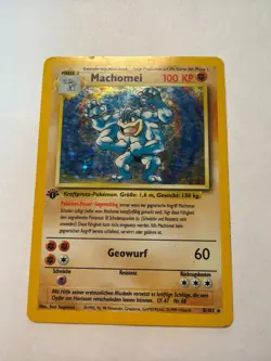 Machamp 8/102 Base Set Holo 1st Edition German Pokemon Card - Image 1
