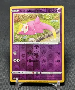 Galarian Slowpoke Common Reverse Holo Psychic Chilling Reign Pokemon TCG 054/198 - Image 1