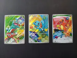 Pokemon First Partner Illustration Rare Kanto MEP Bulbasaur Charmander Squirtle - Image 1