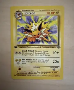Pokemon TCG Jolteon 1st Edition Jungle Set #20/64 Non-Holo Rare Vintage WOTC - Image 1