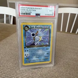 2000 Pokemon Dark Blastoise 20/82 Team Rocket 1st Edition PSA 8 - Image 1