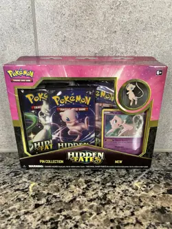Pokemon Hidden Fates Mew Pin Collection Sealed - Image 1