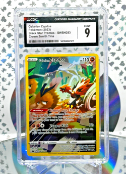 CGC 9 Galarian Zapdos SWSH283 Black Star Promo Full Art Pokemon Card - Image 1