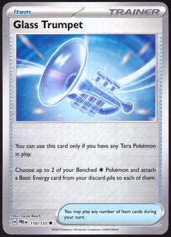 Glass Trumpet 110/131 Pokeball Ball Holo Prismatic Evolutions Pokemon Card NM - Image 1