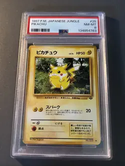 1997 P.M. JAPANESE JUNGLE PIKACHU #25 PSA 8 NM Pokemon - Image 1