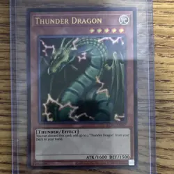 Konami Thunder Dragon Effect Yu-Gi-Oh! TCG Standard Card 1600 ATK 1500 DEF - Image 1