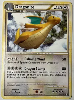 Pokemon Triumphant Dragonite Rare Card 18/102 Non-Holo 2010 - Image 1