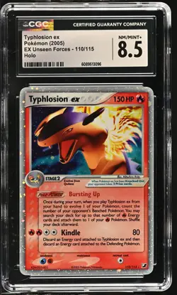 CGC 8.5 Typhlosion ex 2005 EX Unseen Forces 110/115 Holo Pokemon Card - Image 1