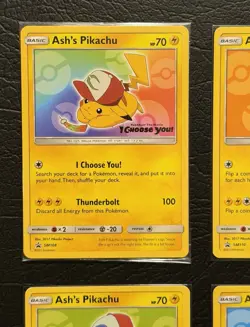 Pokemon TCG Ash’s Pikachu SM108 SM110 SM111 SM112 SM113 SM114 Promo Cards NM/M - Image 2