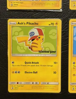 Pokemon TCG Ash’s Pikachu SM108 SM110 SM111 SM112 SM113 SM114 Promo Cards NM/M - Image 5