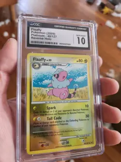 (TOP POP 1) CGC 10 GEM MINT Flaaffy 48/127 REVERSE HOLO Platinum Pokemon Card - Image 1