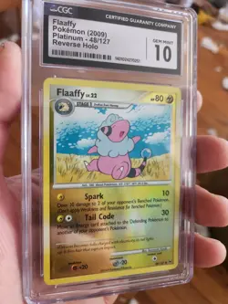 (TOP POP 1) CGC 10 GEM MINT Flaaffy 48/127 REVERSE HOLO Platinum Pokemon Card - Image 2